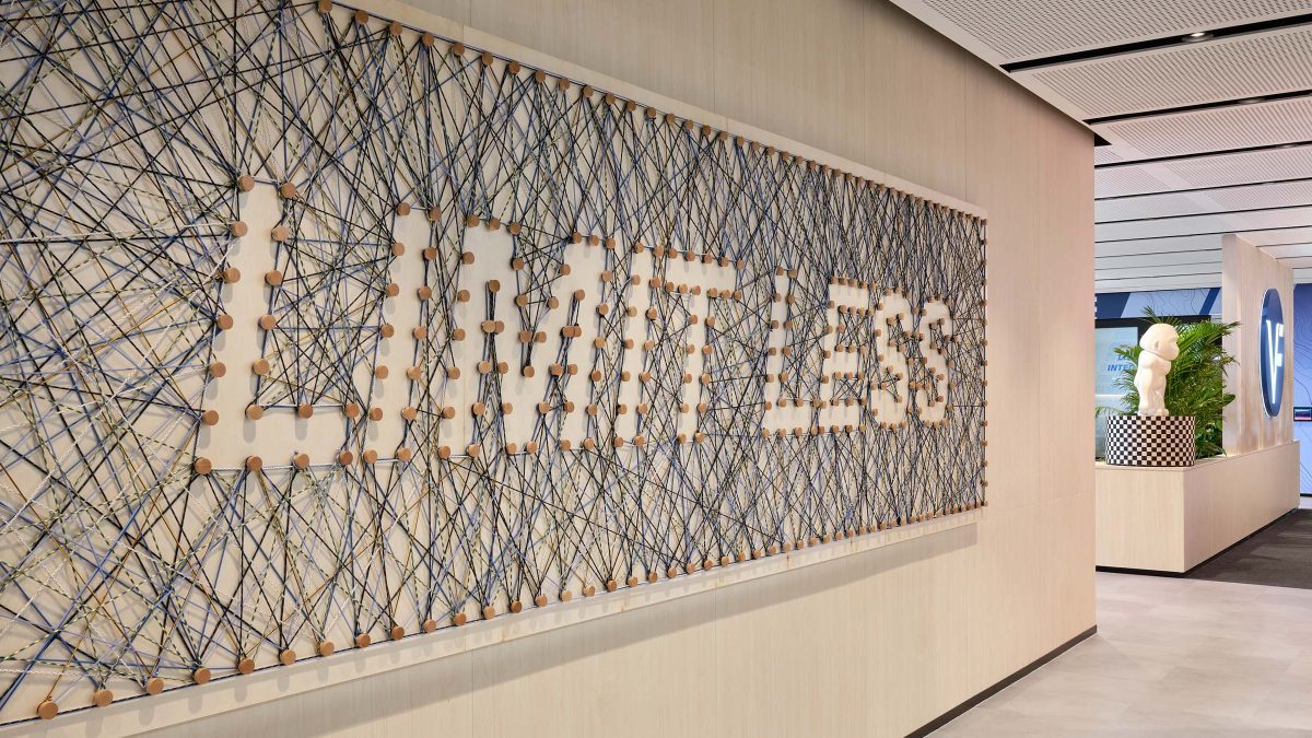 Wall art installation VF Singapore